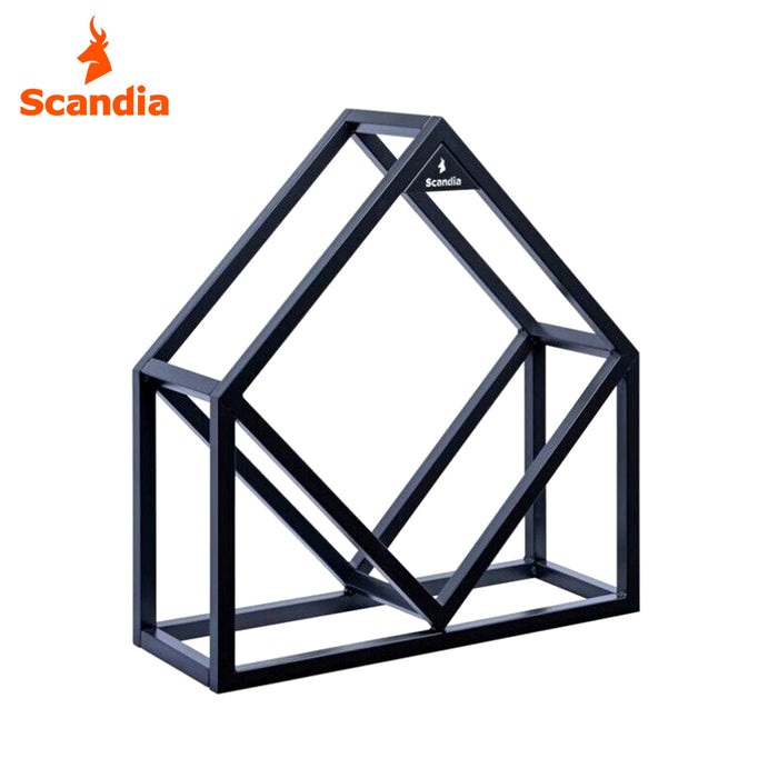 Scandia Wood Log Holder Storage In Box Geometric Fireplace GEO Storage AUSTOCK