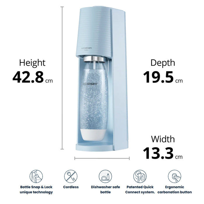 SodaStream Terra Sparkling Water Maker Quick Connect Co2 Technology Family Pack