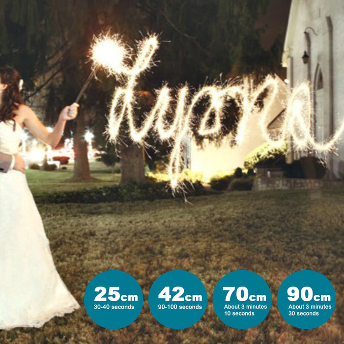 Sparklers Party Sparkler For Birthdays Party Parties Wedding 25 / 42 / 70 / 90CM Low Smoke Gold Sparklers  Trade Me