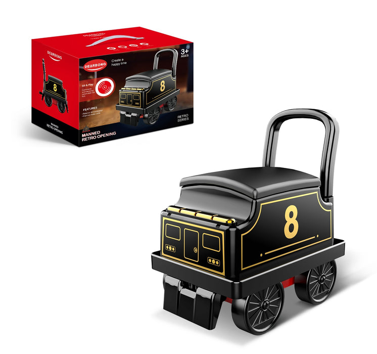 Kids Ride On Toy Train Carriage Toddler Walker Car 4 stable wheels Stories Songs Animal And Train Sounds-2016E
