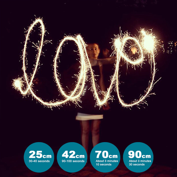 Sparklers Party Sparkler For Birthdays Party Parties Wedding 25 / 42 / 70 / 90CM Low Smoke Gold Sparklers  Trade Me