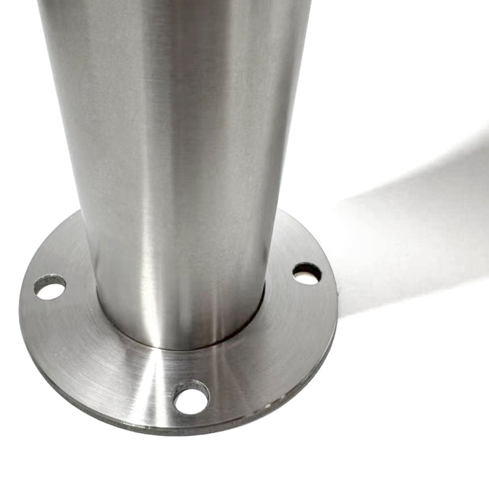 Stainless Steel Surface Mounted Bollard 90 x ⌀9cm Carpark Barrier Heavy-duty