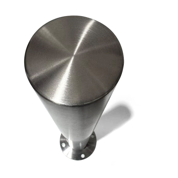 Stainless Steel Surface Mounted Bollard 90 x ⌀9cm Carpark Barrier Heavy-duty