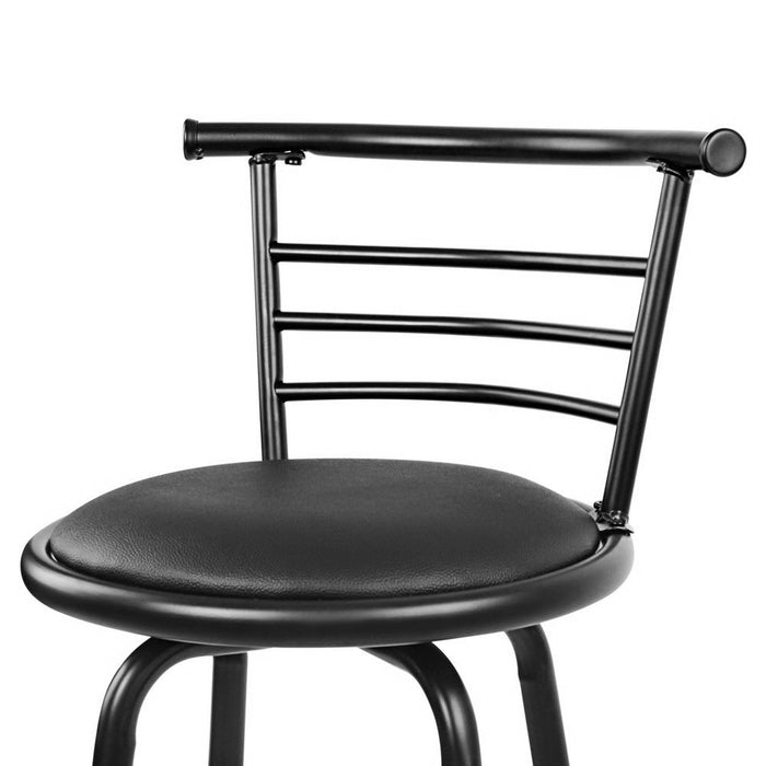 Artiss 4x Bar Stools Swivel Leather Padded Metal