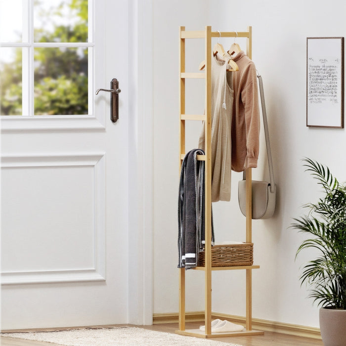 Artiss Clothes Rack Airer Coat Stand Bamboo