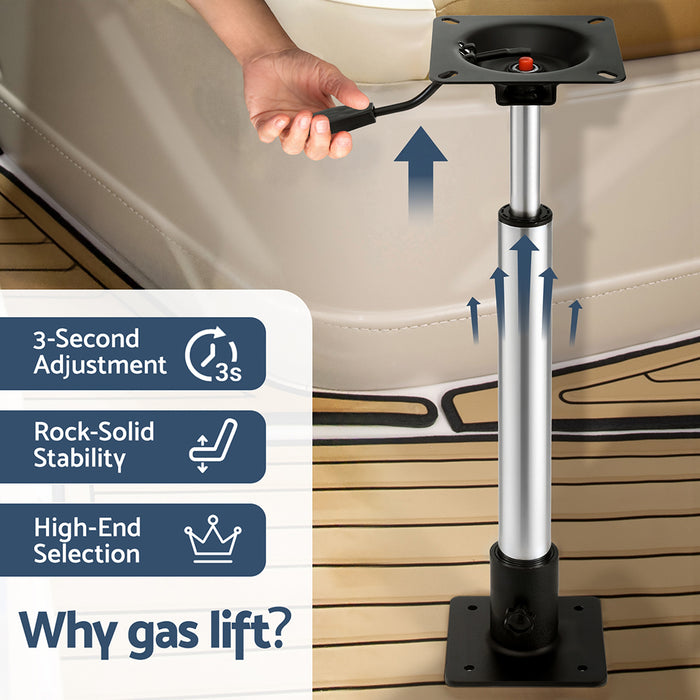 Seamanship Boat Seat Pedestal 55-75cm Adjustable Gas Lift 360 Degrees Swivel