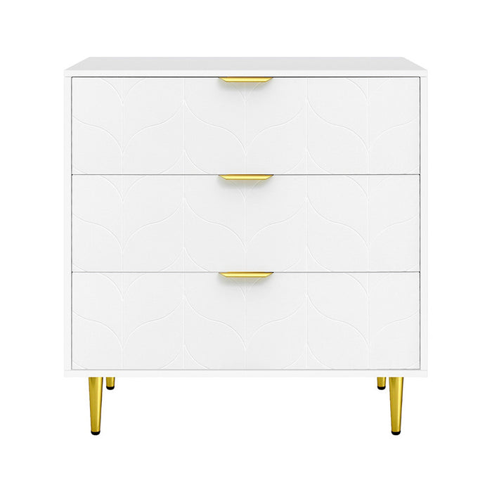 Artiss 3 Chest of Drawers Lowboy Cabinet White
