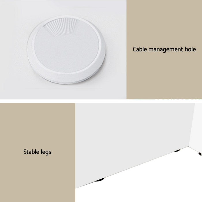 Artiss Corner Computer Desk Shelves CPU Stand L-shape Home Office Workstation Desks