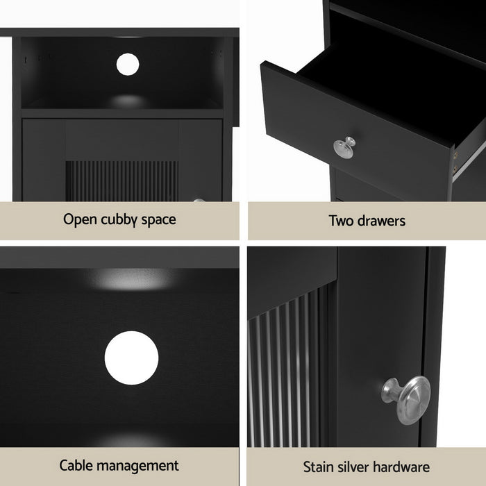 Artiss Computer Desk Home Office Study Desks L-shaped Corner Table with Storage