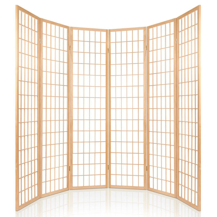 Artiss 6 Panel Room Divider Screen 261x179cm Natural