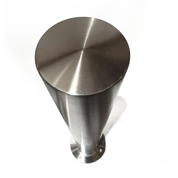Stainless Steel Surface Mounted Bollard 90x⌀11.4cm Carpark Barrier Heavy-duty