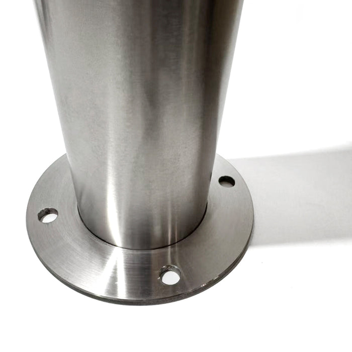 Stainless Steel Surface Mounted Bollard 90x⌀11.4cm Carpark Barrier Heavy-duty