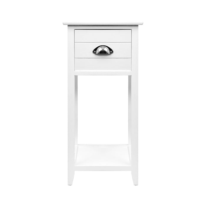 Artiss Bedside Table Vintage - THYME White