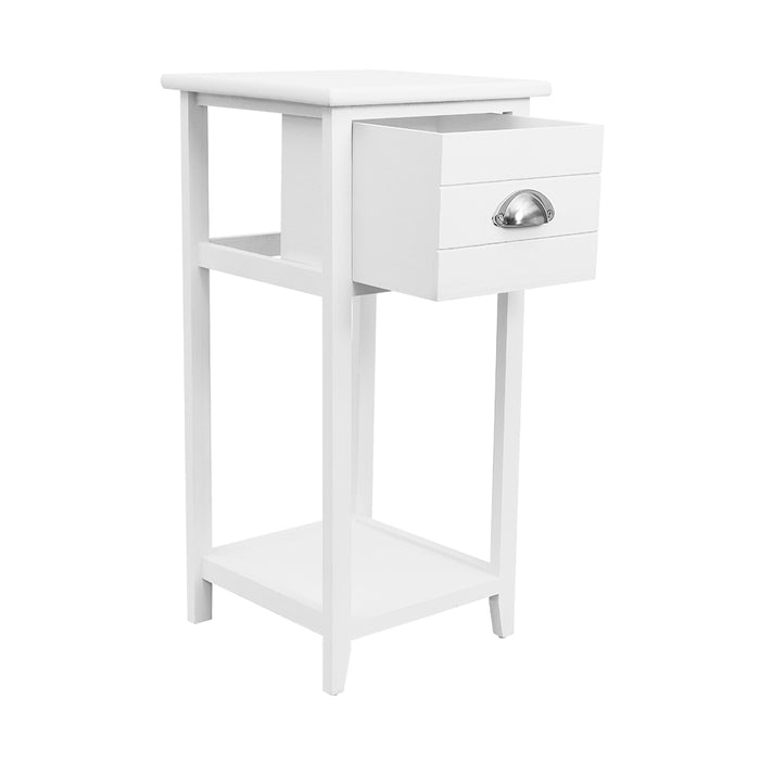 Artiss Bedside Table Vintage - THYME White