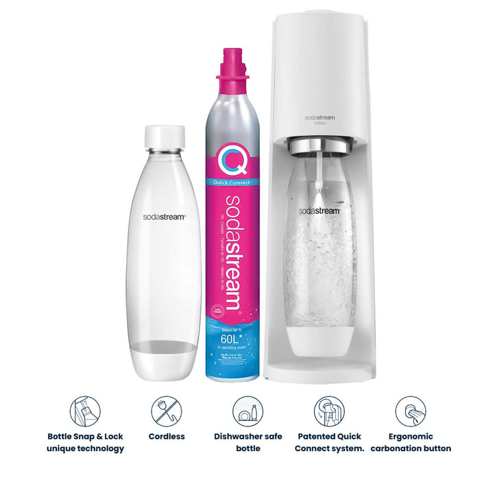 New SodaStream Machine Terra SodaStream Spirit Sparkling Water Maker Quick Connect 2 Colors