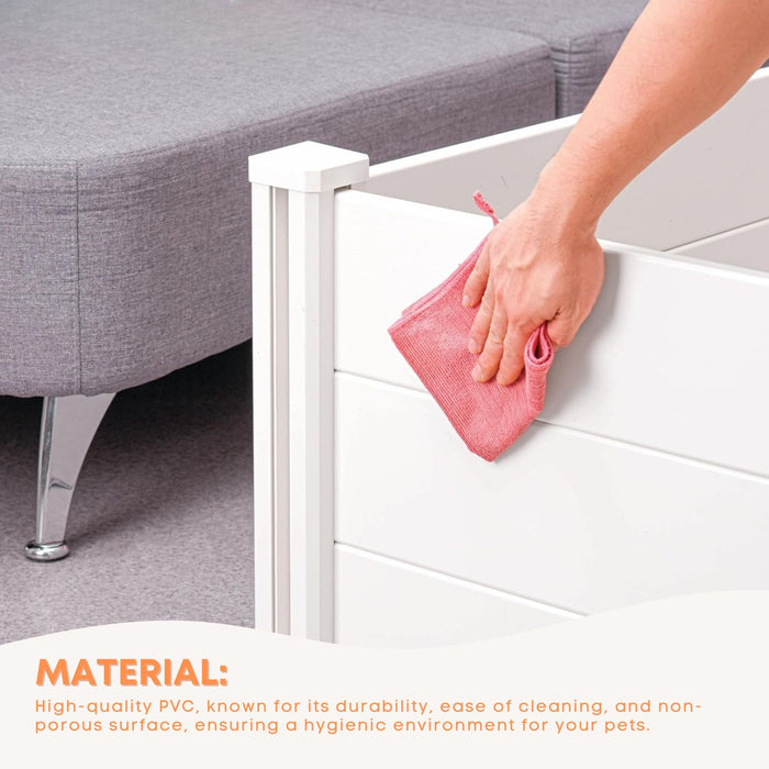 Rooster Farms PVC Dog Whelping Box 1.15m x 1.15m x 0.48m - Puppy Birthing Pen