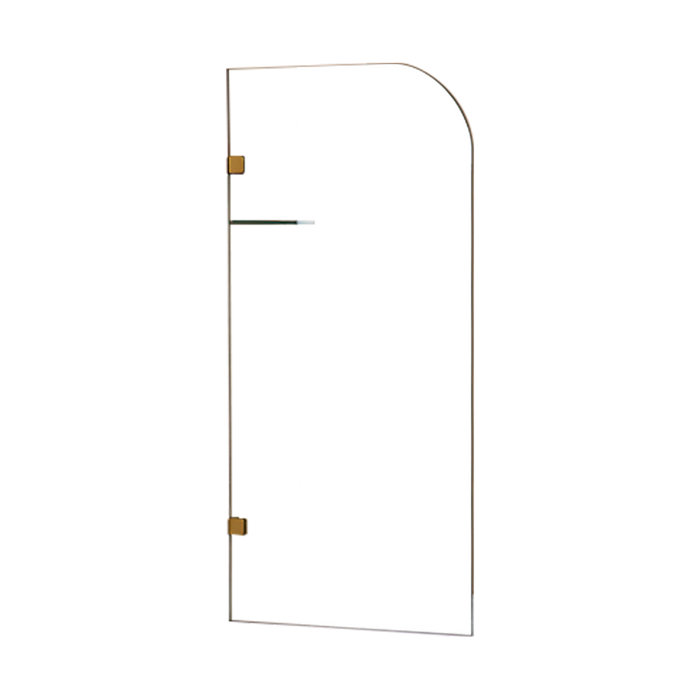 700 x 1450mm Frameless Bath Panel 10mm Glass Shower Screen By Della Francesca