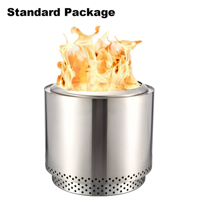 TOW Smokeless Fire Pit 15inch Wood Burning Fireplaces Portable Outdoor Bonfire Firepit with Stand, Backyard, Patio & Camping, Stainless Steel, Easy Ignition & Setup Trade Me