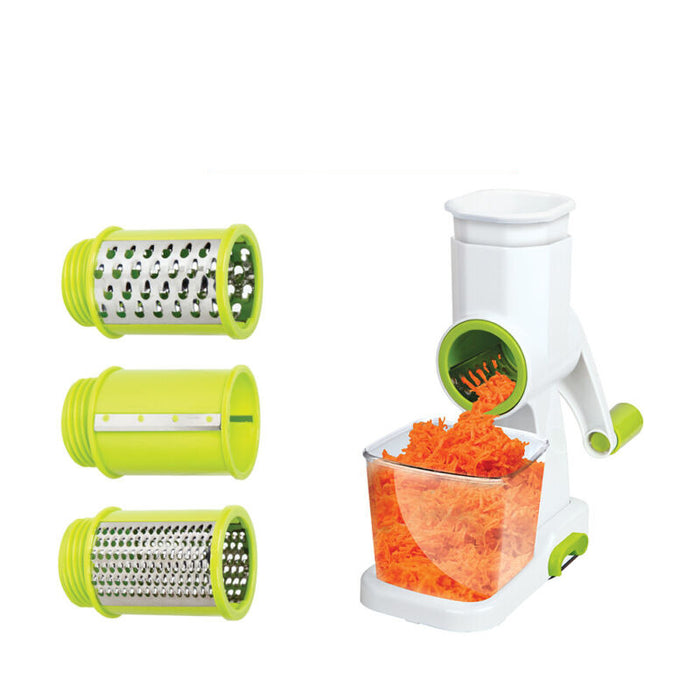 AU Slicer function Vegetable Food Manual Rotary Drum Grater Chopper EZ Multi