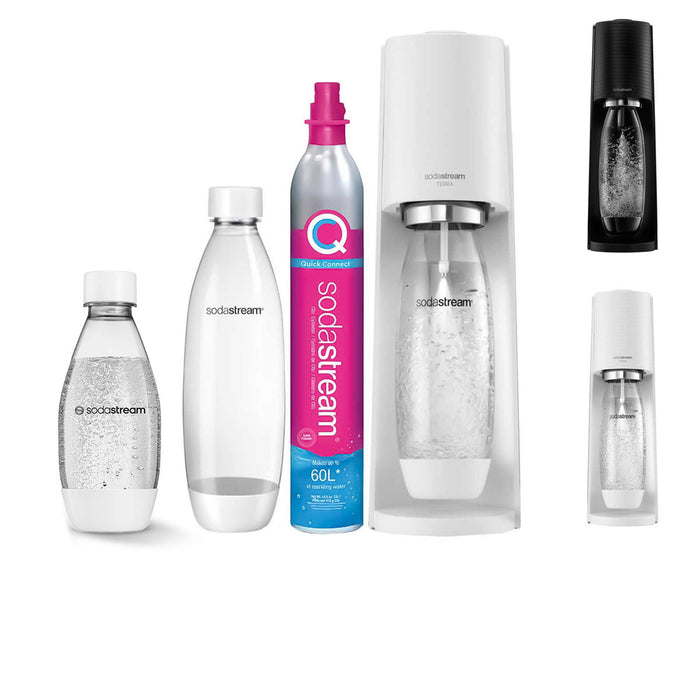 Soda Stream Machine Terra SodaStream Spirit Sparkling Water Maker Quick Connect 3Bottles 2 Colors