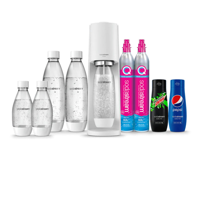 SodaStream Terra Sparkling Water Maker Quick Connect Co2 Technology Family Pack