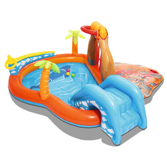 Bestway Inflatable Lava Lagoon Pool Water Play Centre For Kids 265x104cm Splash Large