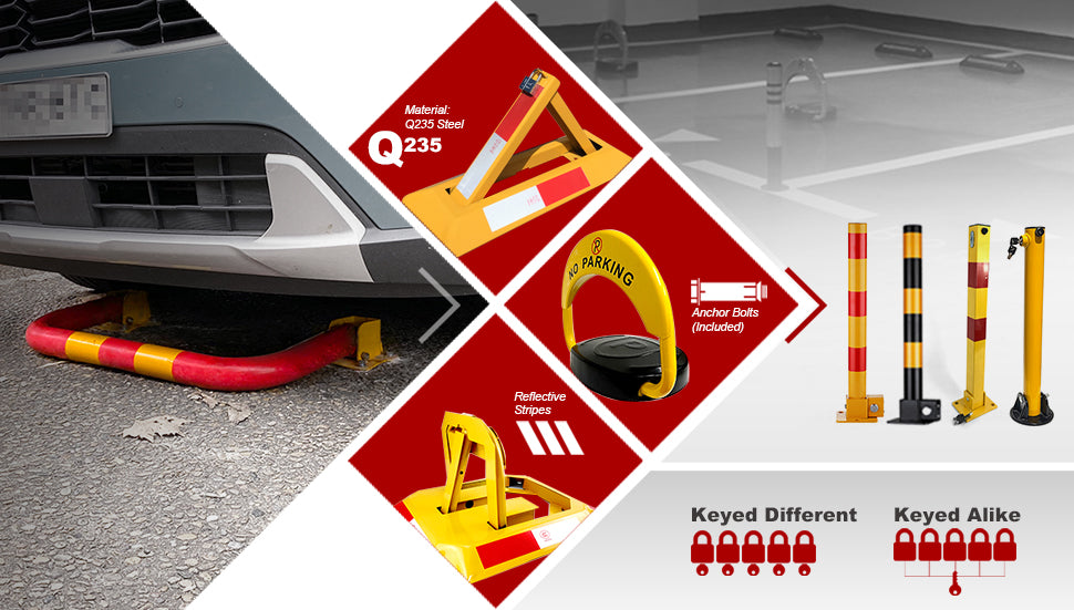 Rubber Wheel Stops Parking Guide Blocks 165/183cm  Wheel Driveway Stopper AU