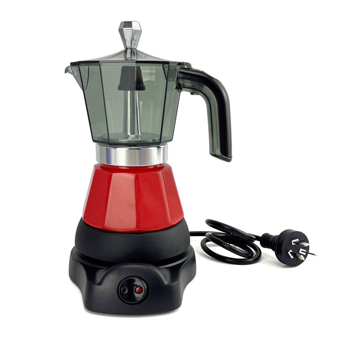 Electric Moka Coffee Maker Espresso Italian Classic Auto power off for Home 3/6Cups