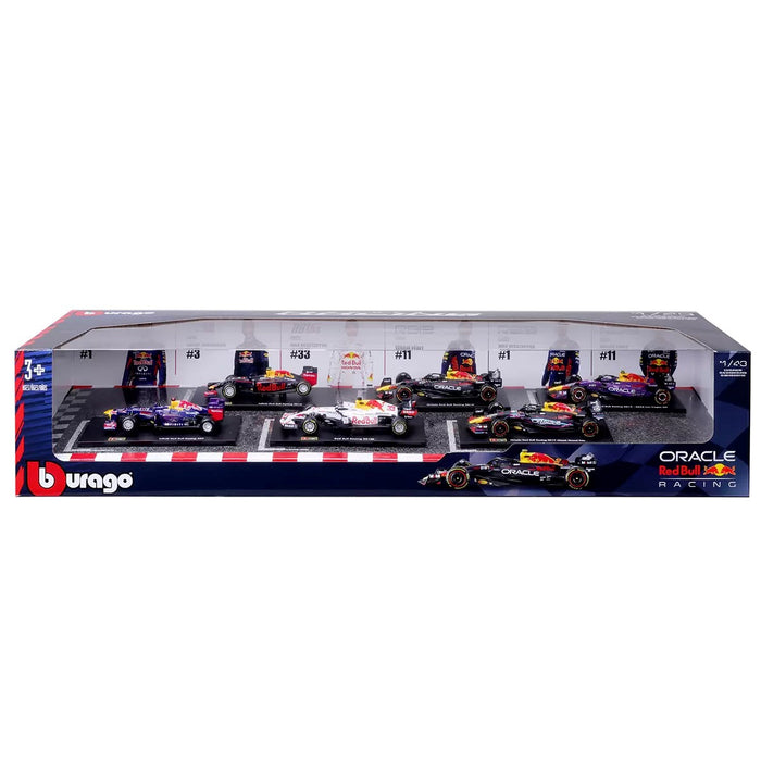 Burago 1:43 Formula Racing Die Cast With Plastic Part Car Model 6 Pack Red Bull