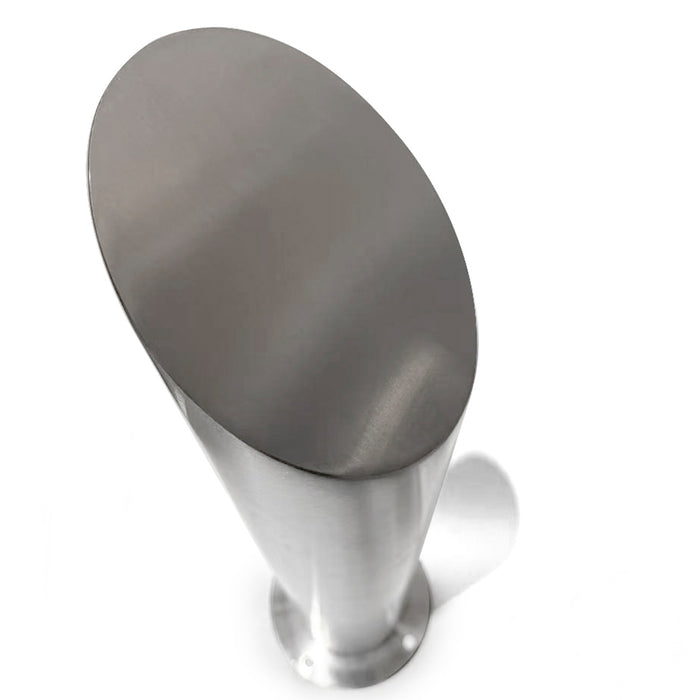 Stainless Steel Surface Mounted Bollard 90x⌀14cm Heavy-duty Carpark Barrier