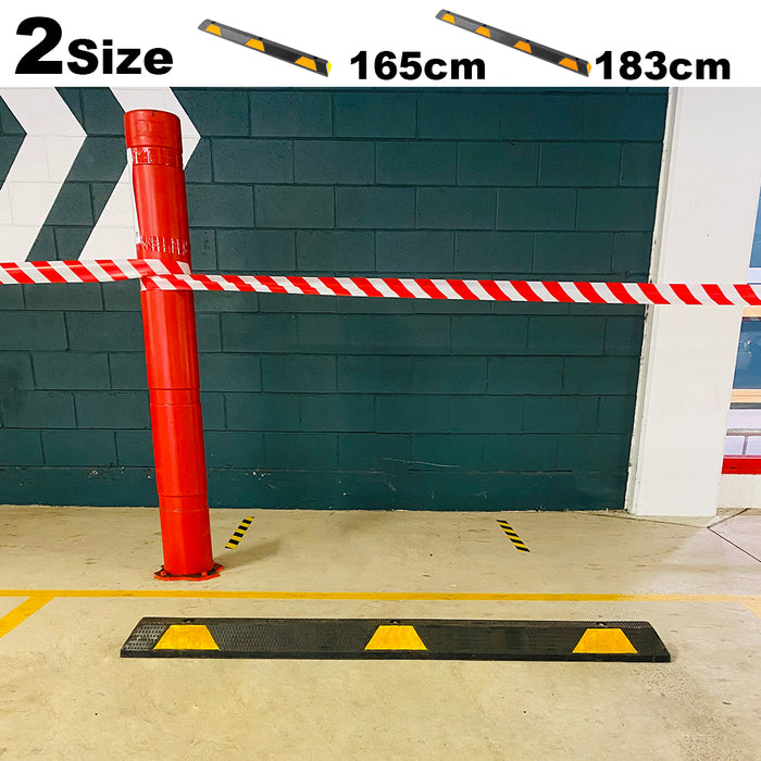 Rubber Wheel Stops Parking Guide Blocks 165/183cm  Wheel Driveway Stopper AU