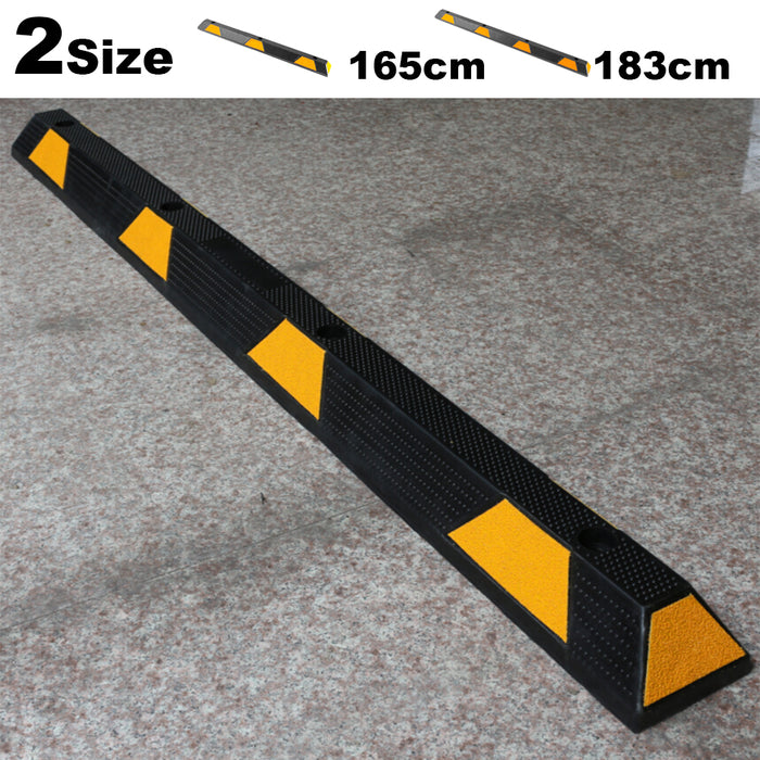 Rubber Wheel Stops Parking Guide Blocks 165/183cm  Wheel Driveway Stopper AU