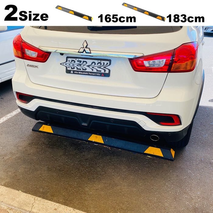 Rubber Wheel Stops Parking Guide Blocks 165/183cm  Wheel Driveway Stopper AU