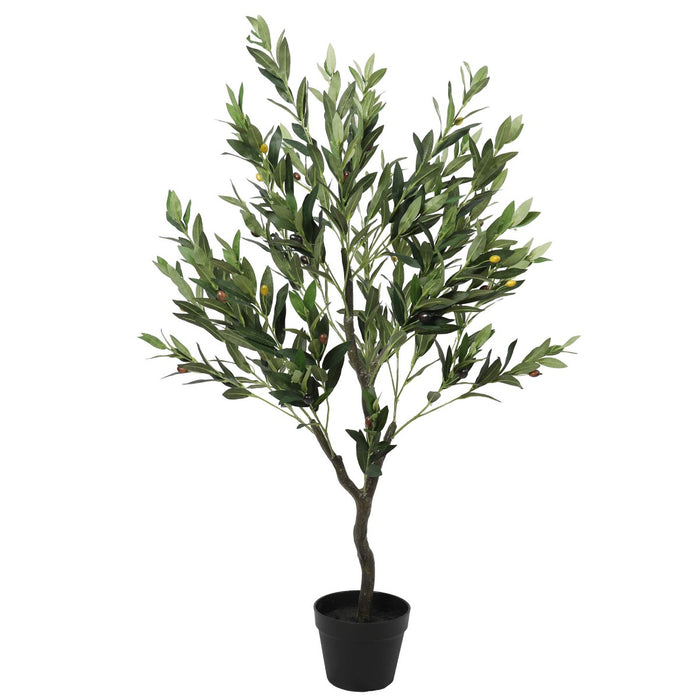 Artificial Olive Tree With Olives 125cm Mixed Green And Browns