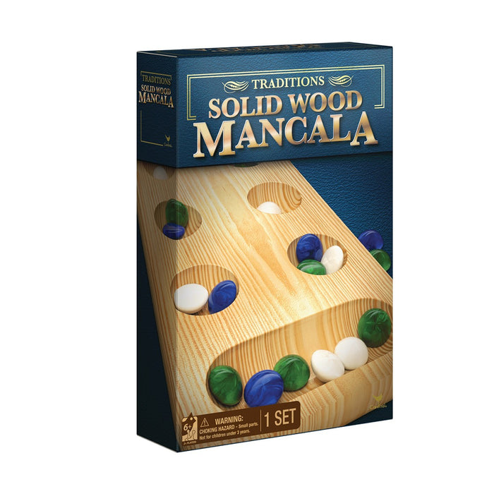 Cardinal Classic Solid Wood Folding Mancala Board Game For Kids/Children Fun