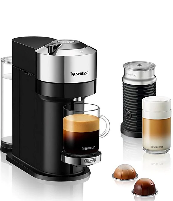 Silve Delonghi Nespresso Vertuo Coffee Machine With Aeroccino Next Deluxe