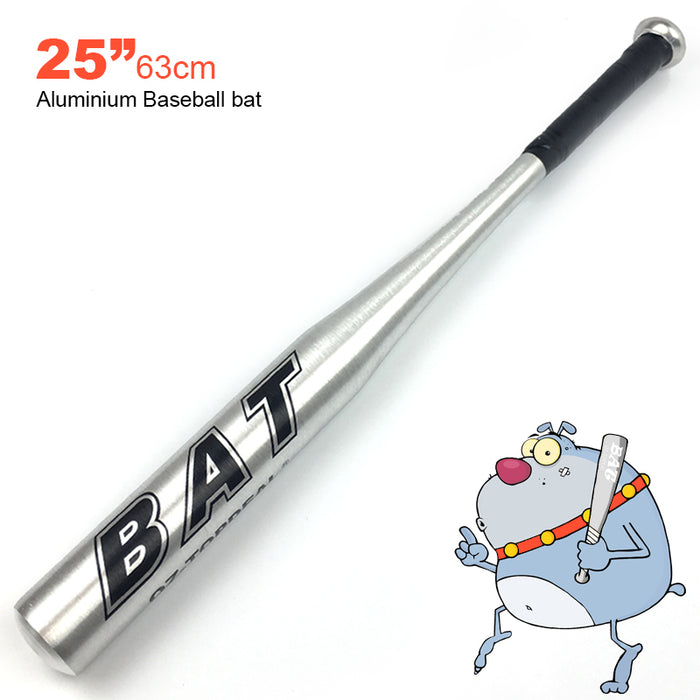 Silver 25"/63CM & 32"/81CM Aluminium Baseball Bat Racket Softball Outdoor Sports Family Safety Exercise Sports Training