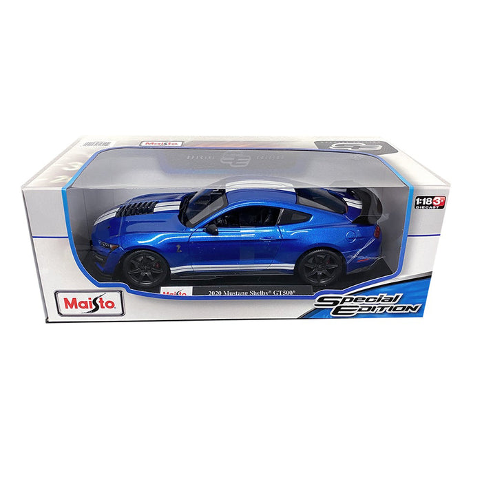 Maisto Mustang 2020 Ford Shelby GT500 1:18 Simulation Model Car White Blue Green