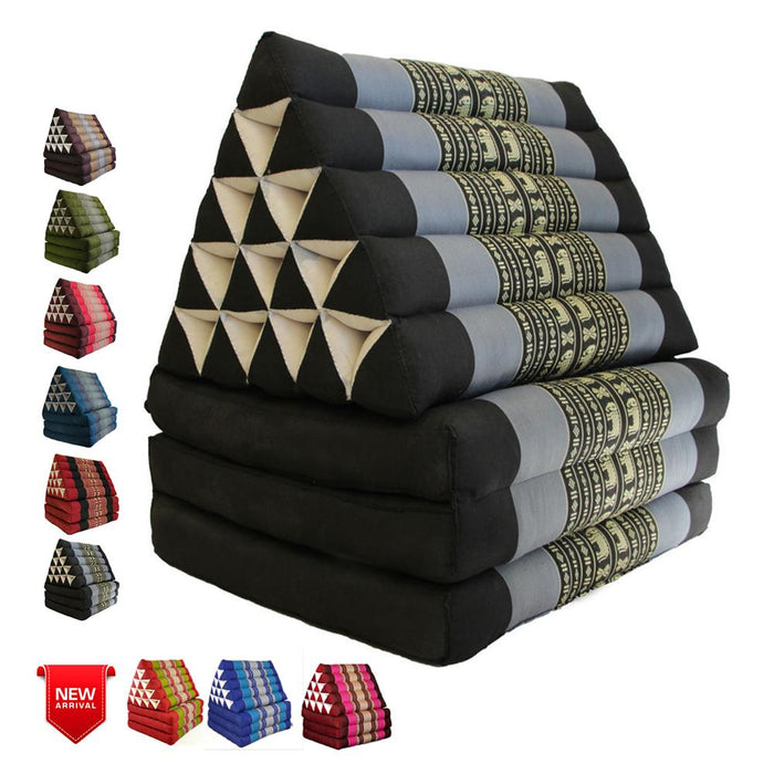 Blue Elephant Jumbo Thai 3 FOLDS Triangle Pillow Mattress Cushion Outdoor DayBed 9 Different Patterns