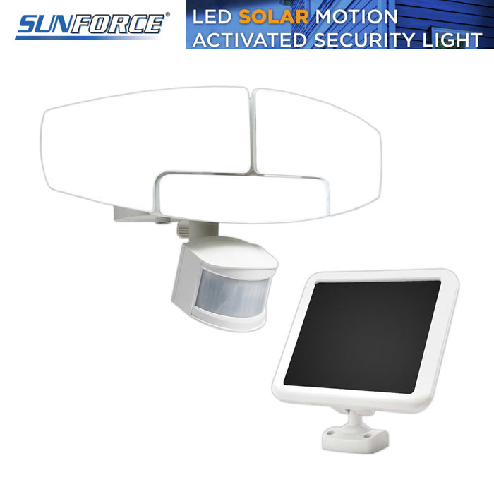 Sunforce Solar Motion Security Light Outdoor Waterproof Detection 2000 Lumens