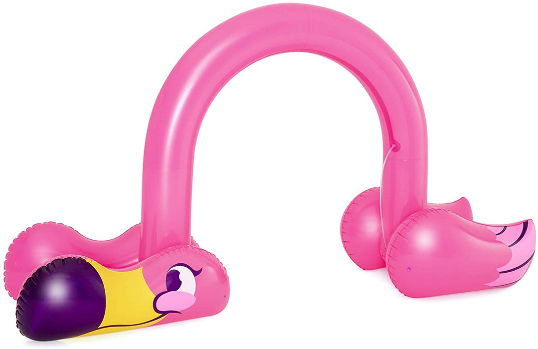 Bestway Inflatable Jumbo Pink Flamingo Sprinkler Spray Arch 3.4x1.1x1.9m