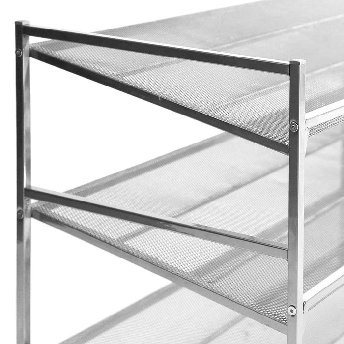 Seville Classics 3-Tier Mesh Multi-Position Shoe Rack Adjustable AU STOCK