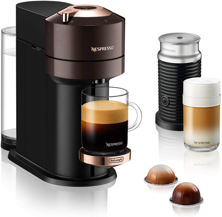 Gold Delonghi Nespresso Vertuo Coffee Machine With Aeroccino Next Deluxe