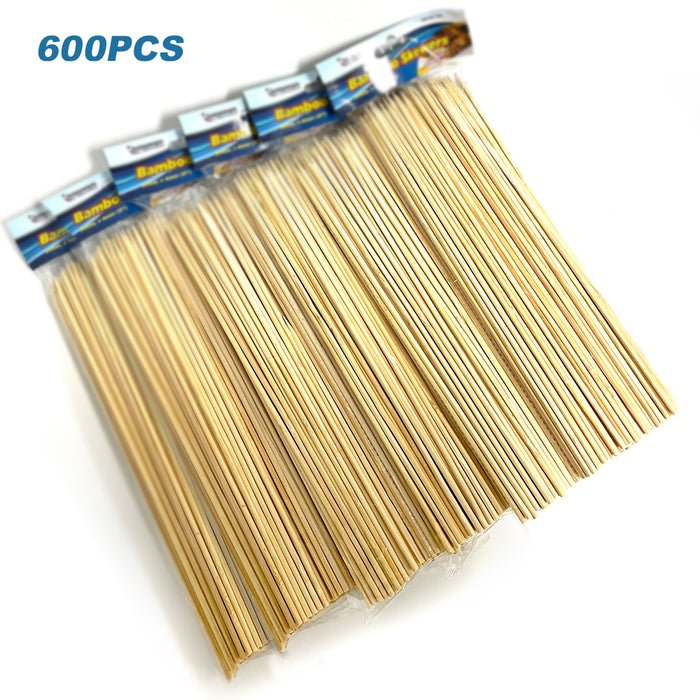 600Pcs Bamboo Skewers 4mm 30cm Sticks Kebab Meat Party Disposable BBQ Grill AU