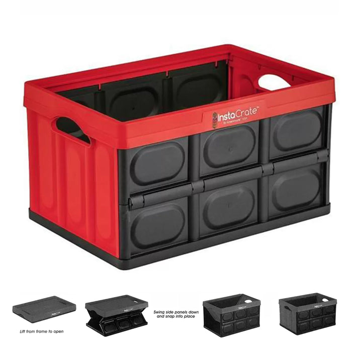 Archive Box 46L InstaCrate Collapsible Crate Car Storage Container folding AU