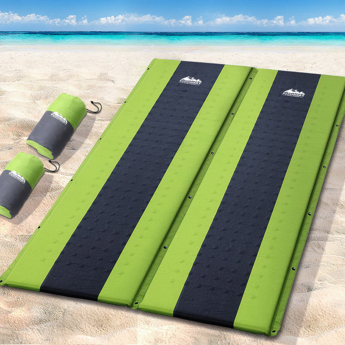 Self Inflating Mattress Weisshorn Air Bed Pad Camping Sleeping Mat Double Green