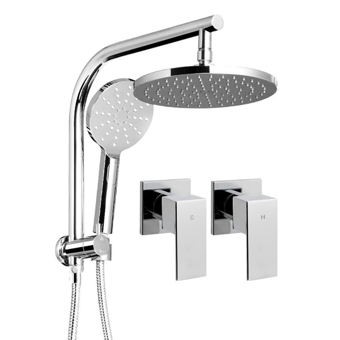 9'' Rain Shower Head Taps Round Handheld High Pressure Wall brass Chrome