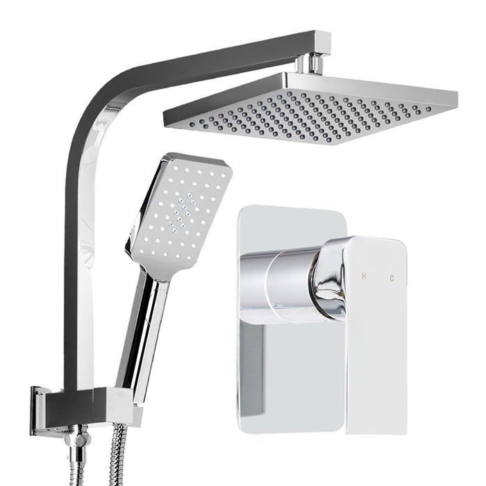 8'' Rain Shower Head Mixer Square Handheld High Pressure Wall brass Chrome