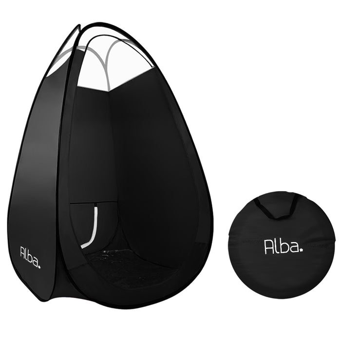 Portable Pop Up Tanning Tent Spray Tan Tent Sunless Body Tanning Sun Care - Black