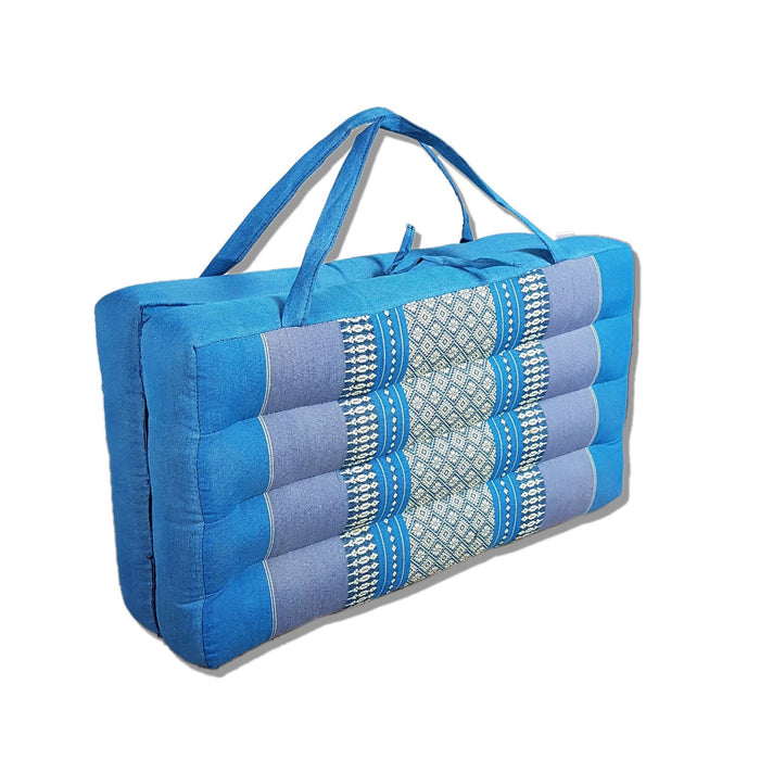 Thai Blue Yoga Block Meditation Cushion Pillows Pilates Prop Bolster Neck Massage